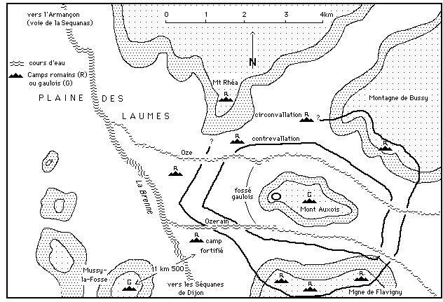 Mappa di Alesia